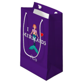 I Love Mermaids Design - Gift Bag - Small Klein Cadeauzakje