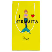 I Love Mermaids Design - Gift Bag - Small Klein Cadeauzakje (Voorkant)