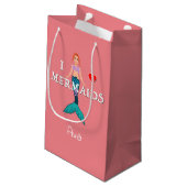 I Love Mermaids Design - Gift Bag - Small Klein Cadeauzakje (Achterkant Gekanteld)