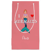 I Love Mermaids Design - Gift Bag - Small Klein Cadeauzakje (Voorkant)