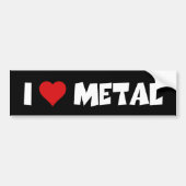 I Love Metal Bumpersticker (Voorkant)