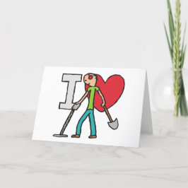 I Love Metal Detection Feestdagen Kaart