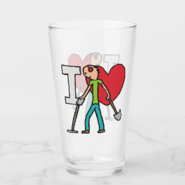 I Love Metal Detection Glas