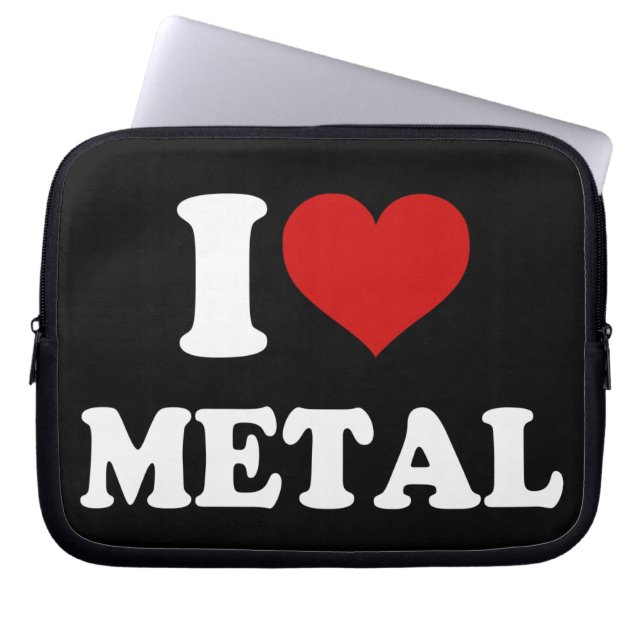 I Love Metal Laptop Sleeve (Voorkant)