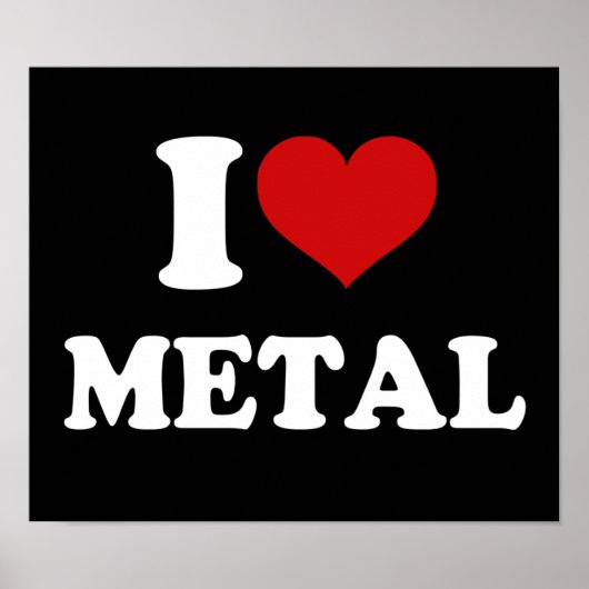 I Love Metal Poster (Voorkant)
