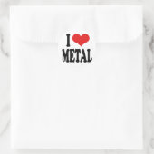 I Love Metal Ronde Sticker (Tas)