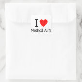 I Love Method Air's Vierkante Sticker (Tas)