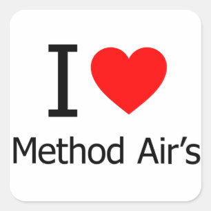 I Love Method Air's Vierkante Sticker