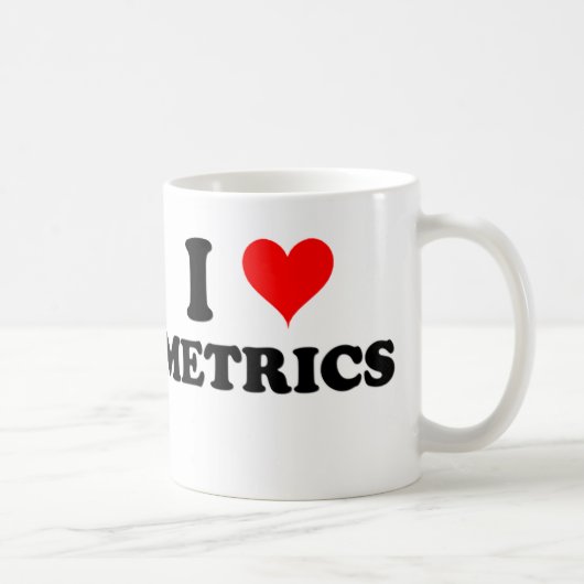 I Love Metrics Koffiemok (Rechts)