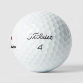 I Love (Mexican Flag Heart) Gepersonaliseerd Golfballen (Logo)