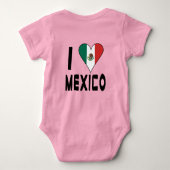 I Love Mexico Meisjes Romper (Achterkant)