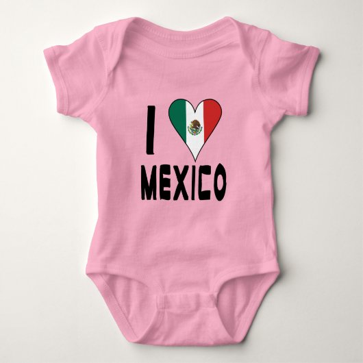 I Love Mexico Meisjes Romper (Voorkant)
