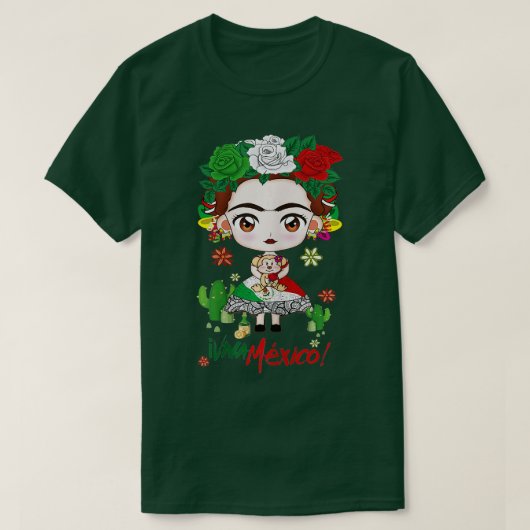 I Love Mexico Viva Mexico Mexican frida shirt 1 (Design voorkant)