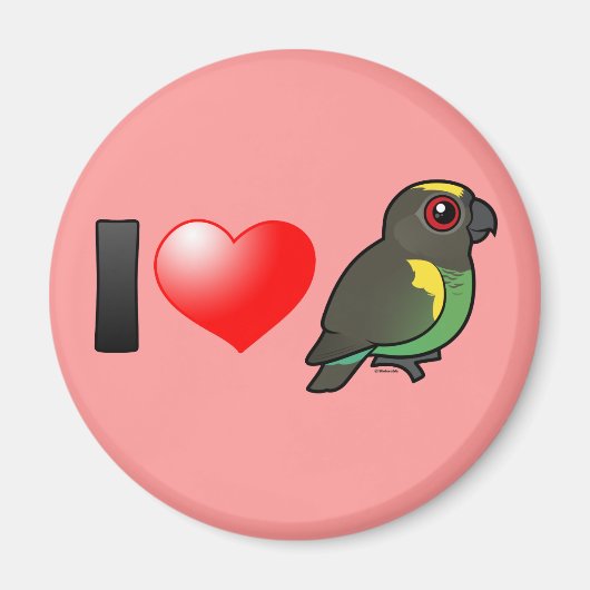 I Love Meyer's Parrots Magneet (Voorkant)