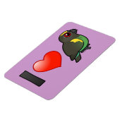 I Love Meyer's Parrots Magneet (Linkerzijde)