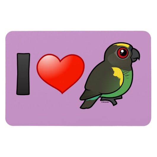I Love Meyer's Parrots Magneet (Horizontaal)