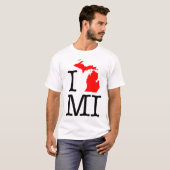I Love MI Michigan T-Shirt (Voorkant volledig)