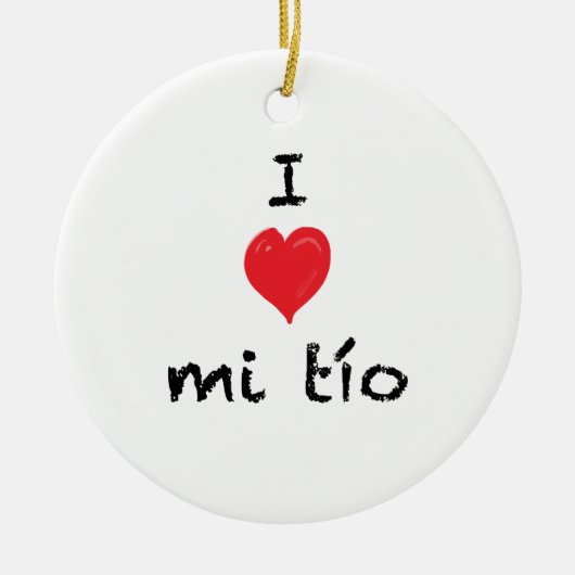 I Love mi tío Custom 2 Sided Photo Ornaming Keramisch Ornament (Voorkant)