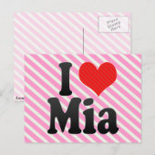 I Love Mia Briefkaart (Voorkant / Achterkant)