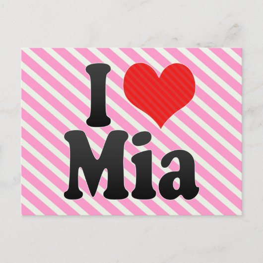 I Love Mia Briefkaart (Voorkant)