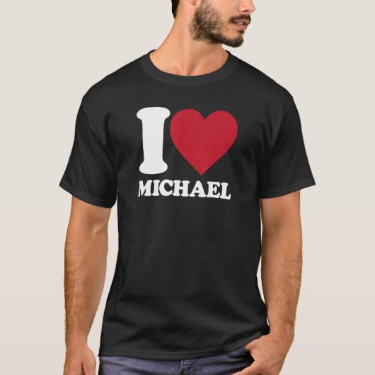 I Love Michael - I Heart Michael T-shirt (Voorkant)