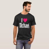 I Love Michael Pink Heart I Heart Michael T-shirt (Voorkant volledig)