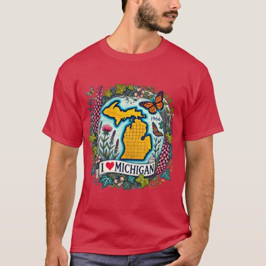 I Love Michigan Oversized 2 T-shirt (Voorkant)