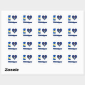I love Michigan Ronde Sticker (Vel)