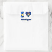 I love Michigan Ronde Sticker (Tas)