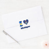I love Michigan Ronde Sticker (Envelop)