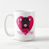 I Love Micro Pigs Koffiemok (Links)