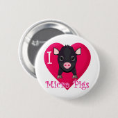 I Love Micro Pigs Ronde Button 5,7 Cm (Voorkant /achterkant)