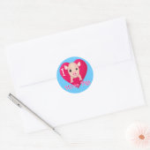 I Love Micro Pigs Ronde Sticker (Envelop)