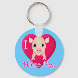 I Love Micro Pigs Sleutelhanger