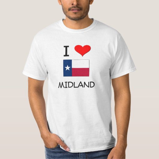 I Love Midland Texas T-shirt (Voorkant)