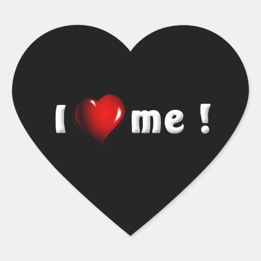 i-love-mijzelf-417267_1920 VEROORZAAKT MOTIVATIE Q Hart Sticker (Voorkant)