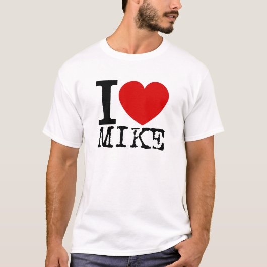 I Love Mike (Black) T-shirt (Voorkant)