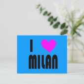 I Love Milan Italy briefkaart (Staand voorkant)