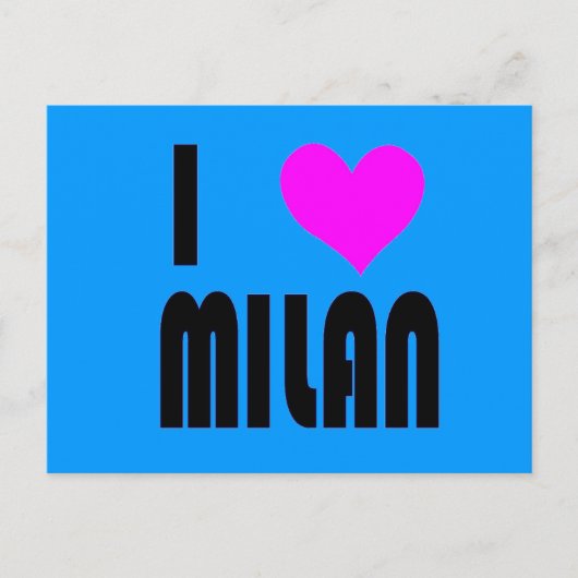 I Love Milan Italy briefkaart (Voorkant)