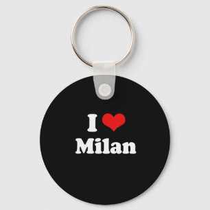I Love Milan Tshirt White Tshirt Sleutelhanger