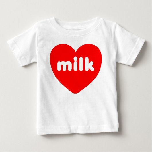 'I Love Milk' Baby T-Shirt (Voorkant)