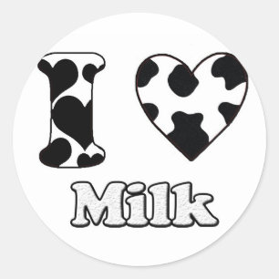 I love milk ronde sticker