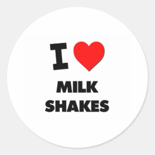 I Love Milk Shakes Ronde Sticker