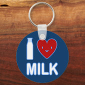 I Love Milk Sleutelhanger (Voorkant)