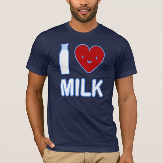I Love Milk T-Shirt (Voorkant)