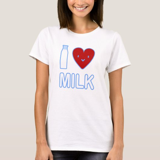 I Love Milk T-Shirt (Voorkant)