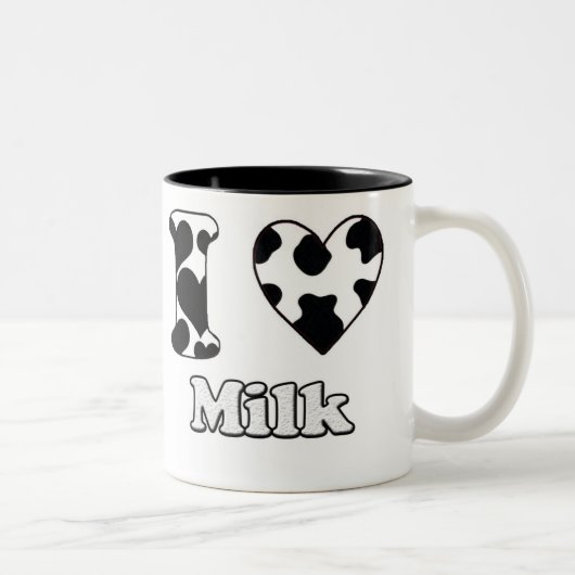 I love milk tweekleurige koffiemok (Rechts)