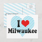 I Love Milwaukee Briefkaart (Voorkant / Achterkant)