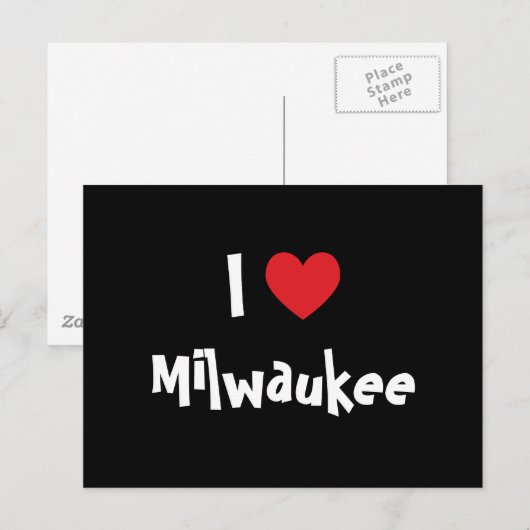 I Love Milwaukee Briefkaart (Voorkant / Achterkant)