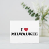 I Love Milwaukee Wisconsin Briefkaart (Staand voorkant)
